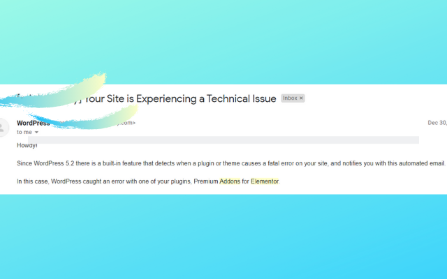 elementor error after plugin update