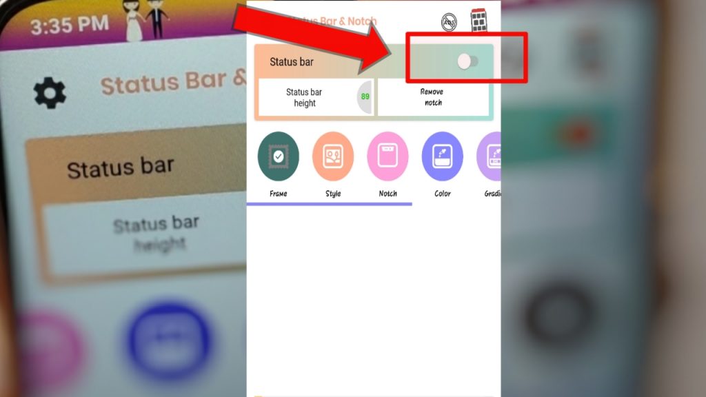 status bar and notch app