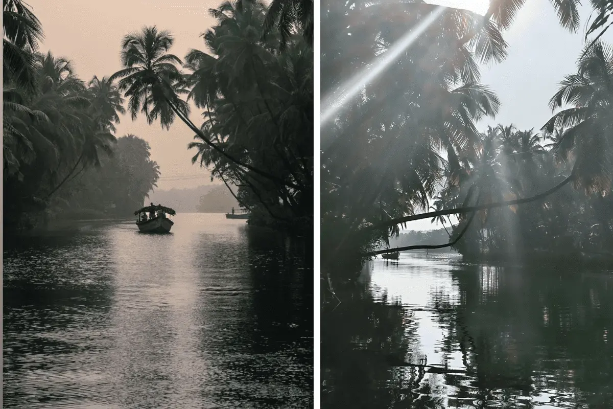 Early morning light over Honnavar backwaters